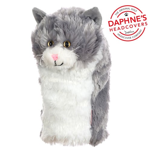 Daphne's Animal Golf Club Driver Cover - Grey and White Cat