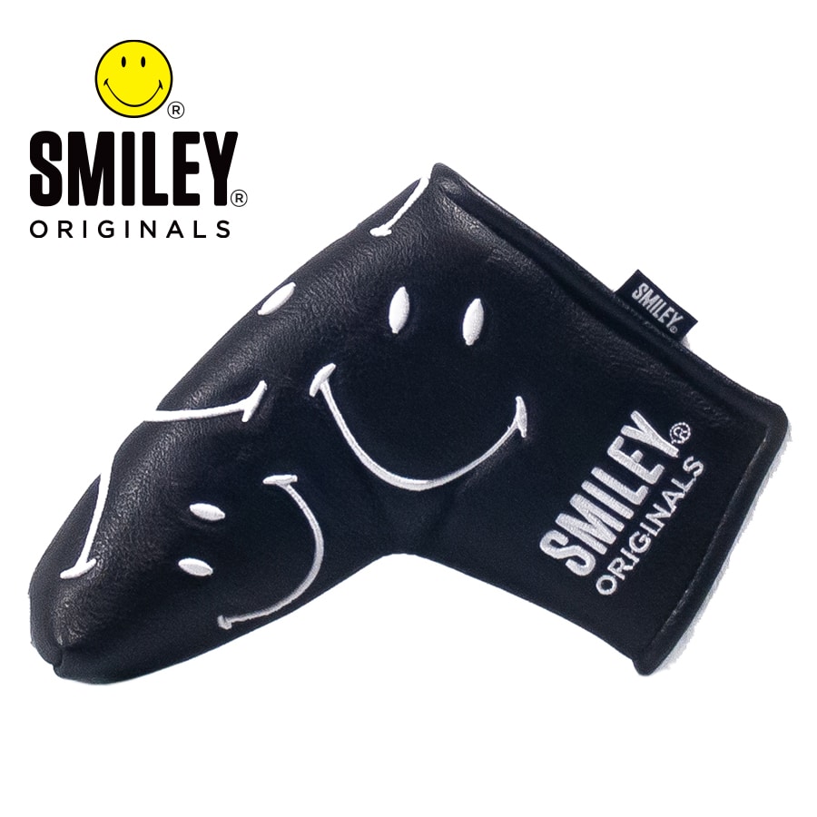 Smiley Golf Club Blade Putter Cover - Original Classic Black/White - Image 2