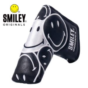 Smiley Golf Club Blade Putter Cover - Original Stacked Black/White