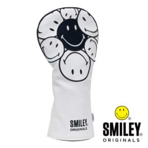 Smiley Golf Club Fairway Cover - Stacked White/Black