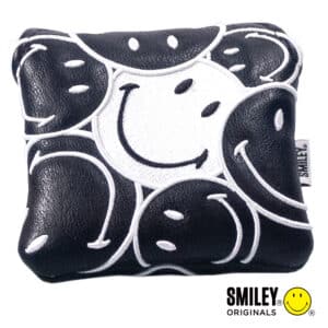 Smiley Golf Club Mallet Putter Cover - Original Stacked Black/White
