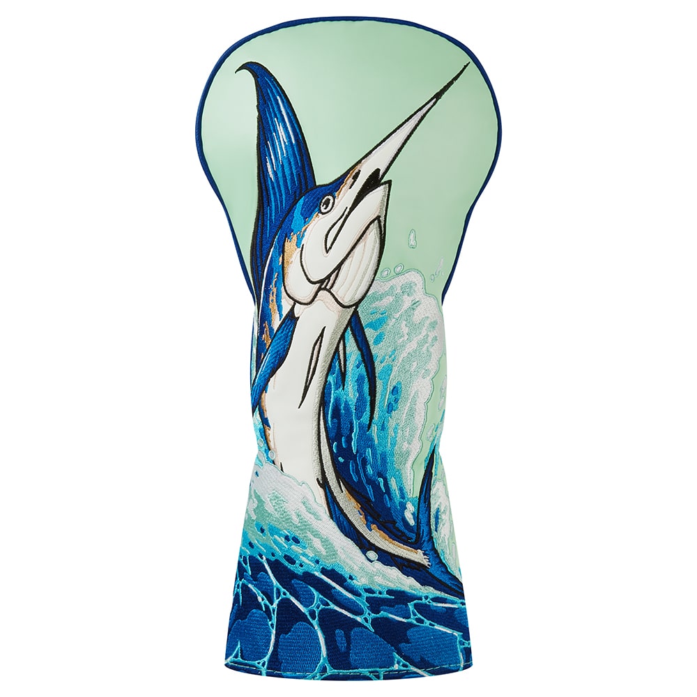 LunaLinks Golf Club Driver Cover - Marlin Embroidered Design