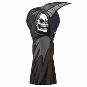 LunaLinks Golf Club Driver Cover - Reaper Embroidered Design