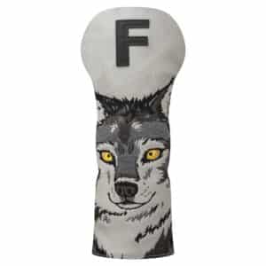 LunaLinks Golf Club Fairway Cover - Wolf Embroidered Design