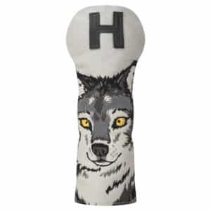 LunaLinks Golf Club Hybrid Cover - Wolf Embroidered Design