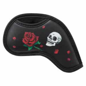 LunaLinks Golf Club Iron Covers - Skull & Rose Design (Set of 9)