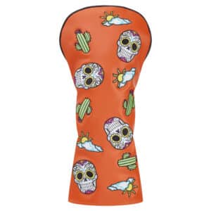 LunaLinks Golf Club Driver Cover - Desert Skull Embroidered Design