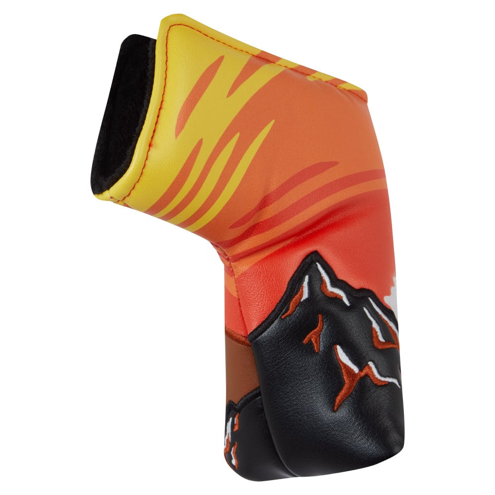 LunaLinks Golf Club Blade Putter Cover - Landscape Yellow Embroidered Design - Image 2