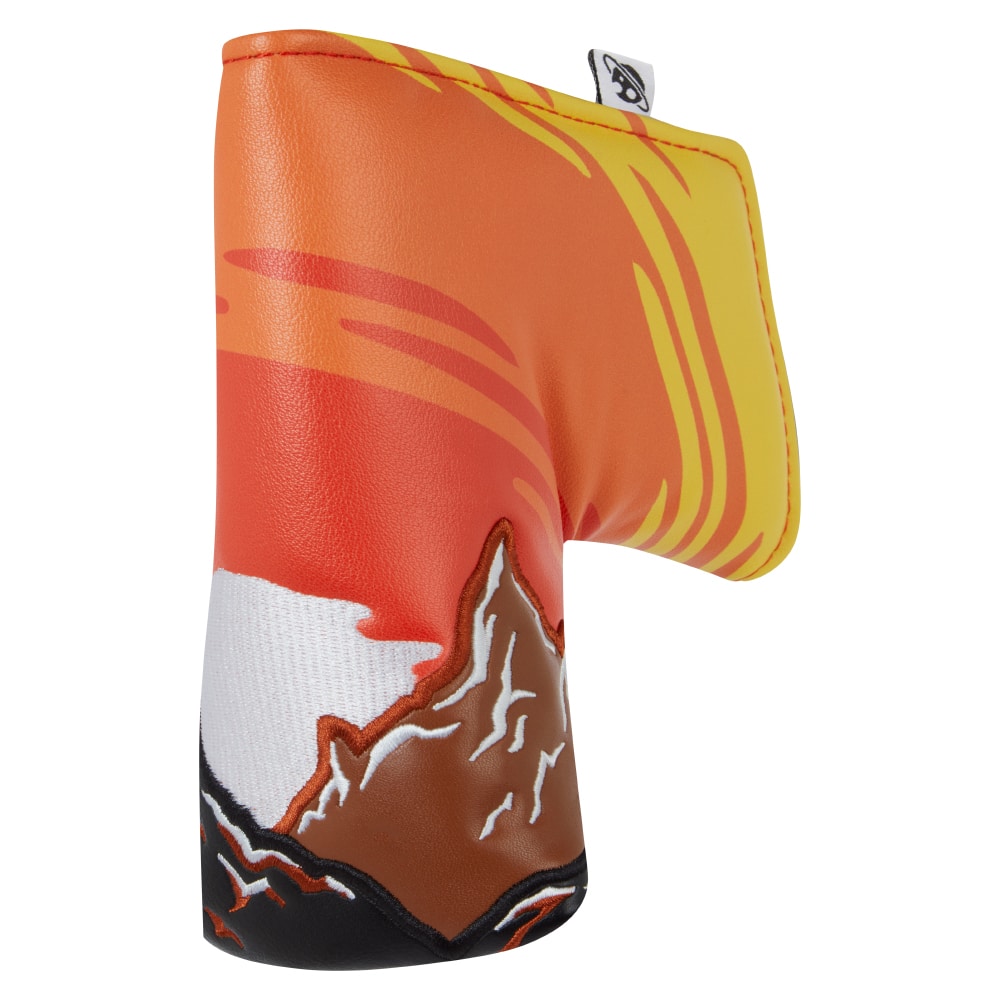 LunaLinks Golf Club Blade Putter Cover - Landscape Yellow Embroidered Design