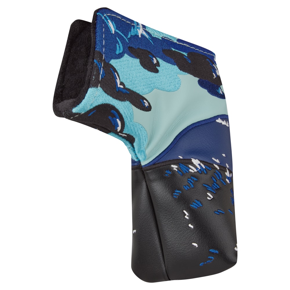 LunaLinks Golf Club Blade Putter Cover - Landscape Blue Embroidered Design - Image 2