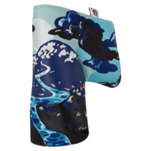 LunaLinks Golf Club Blade Putter Cover - Landscape Blue Embroidered Design