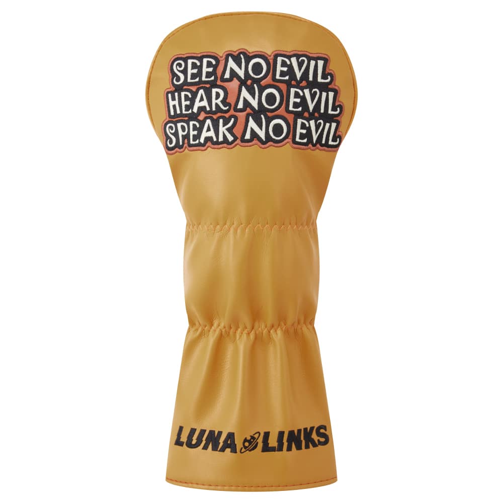 LunaLinks Golf Club Driver Cover - Trio of Wisdom Embroidered Design - Image 2
