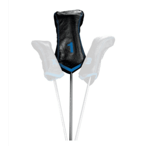 Sun Mountain Leather Driver Headcover - Chevron - Black/Cobalt